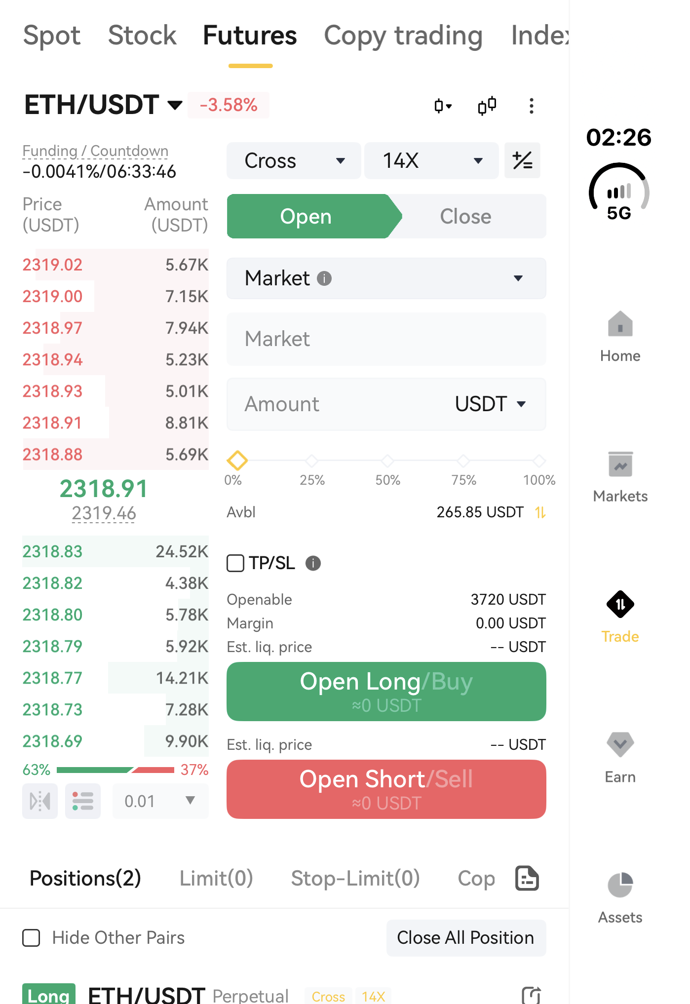 SuperEx:Trade Crypto & Bitcoin auf dem iPhone Duo, geteilt von einem Besitzer